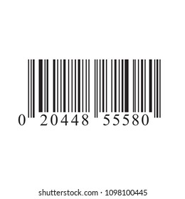 Barcode icon isolated on white background. Trendy barcode for web site, app,label and sticker. Creative art concept, vector illustration, eps 10