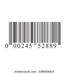 Barcode icon isolated on white background. Trendy barcode for web site, app,label and sticker. Creative art concept, vector illustration, eps 10