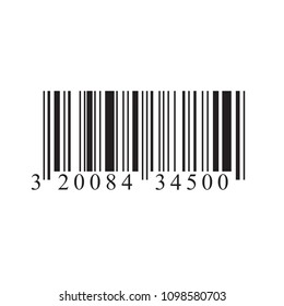 Barcode icon isolated on white background. Trendy barcode for web site, app,label and sticker. Creative art concept, vector illustration, eps 10