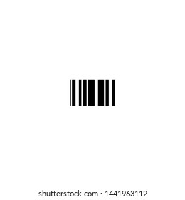 barcode icon isolated on white.