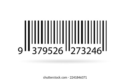 Barcode icon isolated on white background. Vector illustration