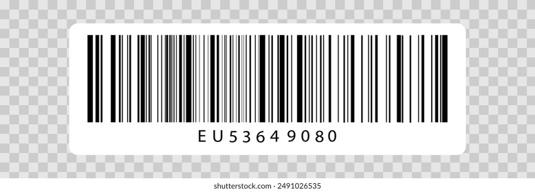  Barcode icon isolated on white background. Realistic Bar code template illustration. Commerce icon.