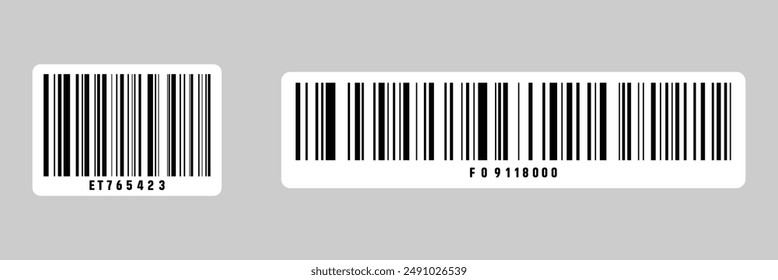  Barcode-Symbol isoliert auf weißem Hintergrund. Realistische Darstellung der Barcode-Vorlage. Commerce-Symbol.