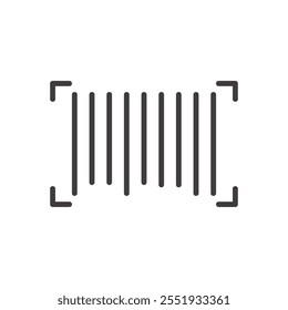 Barcode Icon isolated on white background. Vector icon.