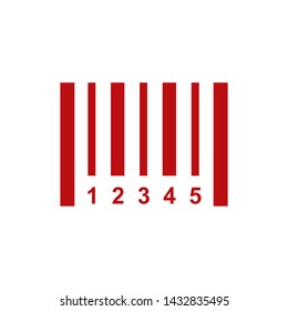 Barcode icon isolated sign symbol. Flat line style for app, web and digital design – stock vector