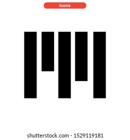 barcode icon isolated sign symbol vector illustration - high quality black style vector icons
