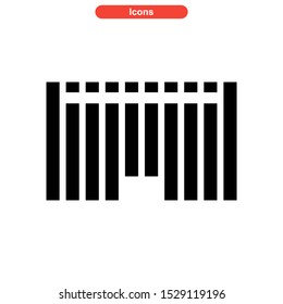 barcode icon isolated sign symbol vector illustration - high quality black style vector icons
