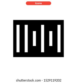 barcode icon isolated sign symbol vector illustration - high quality black style vector icons
