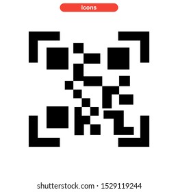 barcode icon isolated sign symbol vector illustration - high quality black style vector icons

