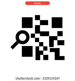 barcode icon isolated sign symbol vector illustration - high quality black style vector icons
