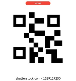 barcode icon isolated sign symbol vector illustration - high quality black style vector icons
