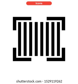 barcode icon isolated sign symbol vector illustration - high quality black style vector icons
