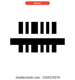 barcode icon isolated sign symbol vector illustration - high quality black style vector icons

