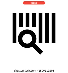 barcode icon isolated sign symbol vector illustration - high quality black style vector icons
