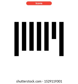 barcode icon isolated sign symbol vector illustration - high quality black style vector icons
