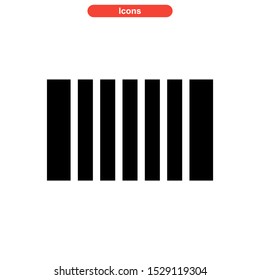 barcode icon isolated sign symbol vector illustration - high quality black style vector icons
