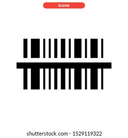 barcode icon isolated sign symbol vector illustration - high quality black style vector icons
