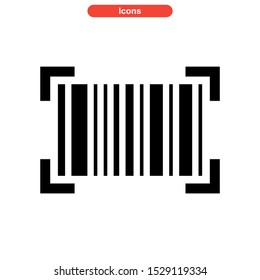 barcode icon isolated sign symbol vector illustration - high quality black style vector icons
