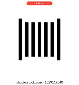 barcode icon isolated sign symbol vector illustration - high quality black style vector icons

