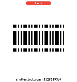 barcode icon isolated sign symbol vector illustration - high quality black style vector icons
