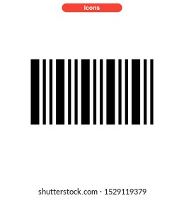 barcode icon isolated sign symbol vector illustration - high quality black style vector icons
