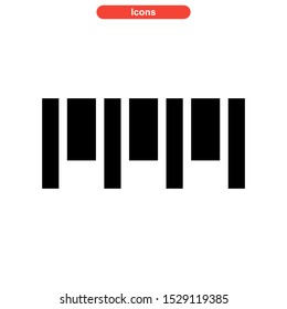 barcode icon isolated sign symbol vector illustration - high quality black style vector icons
