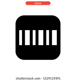 barcode icon isolated sign symbol vector illustration - high quality black style vector icons
