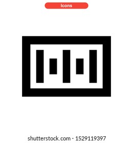 barcode icon isolated sign symbol vector illustration - high quality black style vector icons
