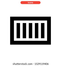 barcode icon isolated sign symbol vector illustration - high quality black style vector icons
