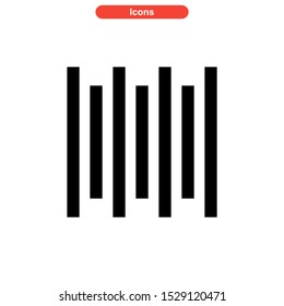 barcode icon isolated sign symbol vector illustration - high quality black style vector icons
