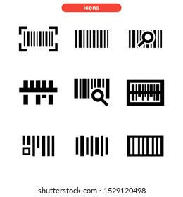barcode icon isolated sign symbol vector illustration - high quality black style vector icons
