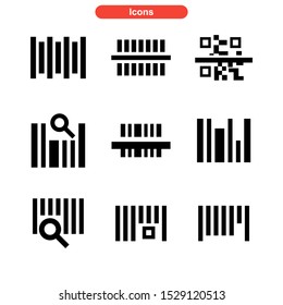 barcode icon isolated sign symbol vector illustration - high quality black style vector icons
