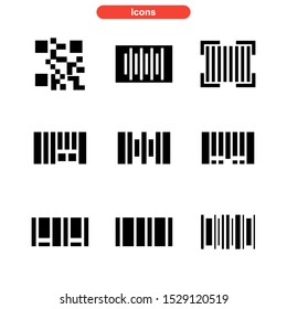 barcode icon isolated sign symbol vector illustration - high quality black style vector icons
