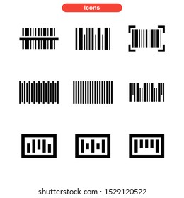 barcode icon isolated sign symbol vector illustration - high quality black style vector icons
