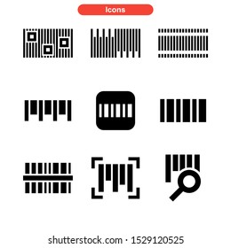 barcode icon isolated sign symbol vector illustration - high quality black style vector icons
