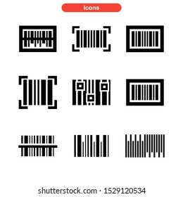 barcode icon isolated sign symbol vector illustration - high quality black style vector icons
