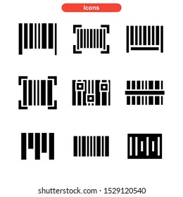 barcode icon isolated sign symbol vector illustration - high quality black style vector icons
