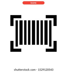 barcode icon isolated sign symbol vector illustration - high quality black style vector icons
