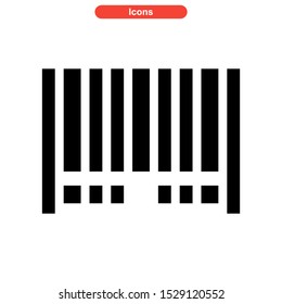 barcode icon isolated sign symbol vector illustration - high quality black style vector icons
