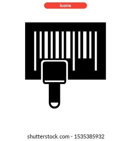 barcode icon isolated sign symbol vector illustration - high quality black style vector icons
