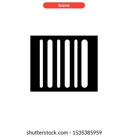 barcode icon isolated sign symbol vector illustration - high quality black style vector icons
