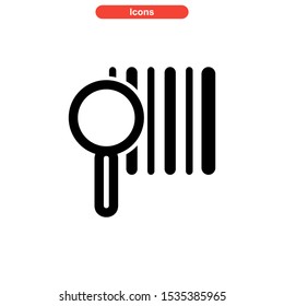 barcode icon isolated sign symbol vector illustration - high quality black style vector icons

