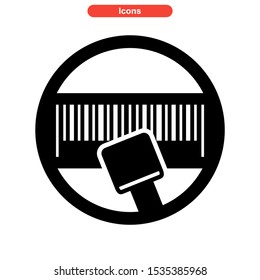 barcode icon isolated sign symbol vector illustration - high quality black style vector icons
