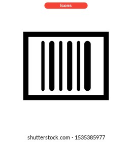 barcode icon isolated sign symbol vector illustration - high quality black style vector icons
