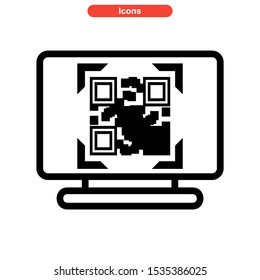 barcode icon isolated sign symbol vector illustration - high quality black style vector icons
