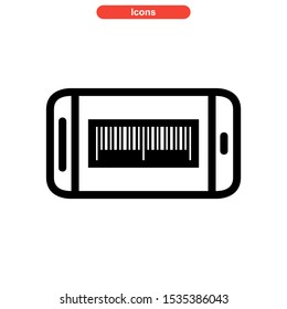 barcode icon isolated sign symbol vector illustration - high quality black style vector icons
