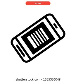 barcode icon isolated sign symbol vector illustration - high quality black style vector icons
