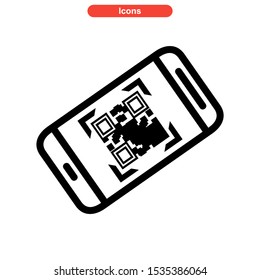 barcode icon isolated sign symbol vector illustration - high quality black style vector icons
