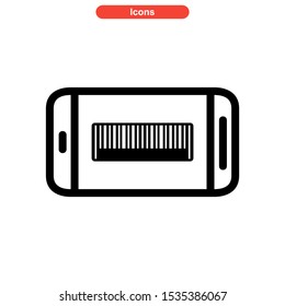 barcode icon isolated sign symbol vector illustration - high quality black style vector icons
