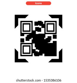 barcode icon isolated sign symbol vector illustration - high quality black style vector icons
